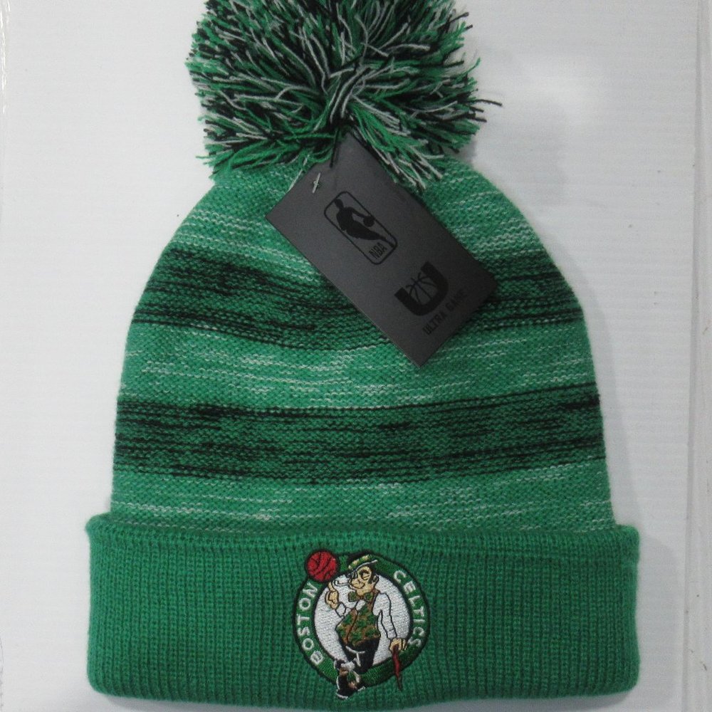 Boston Celtics Melange Knit Pom Beanie One Size